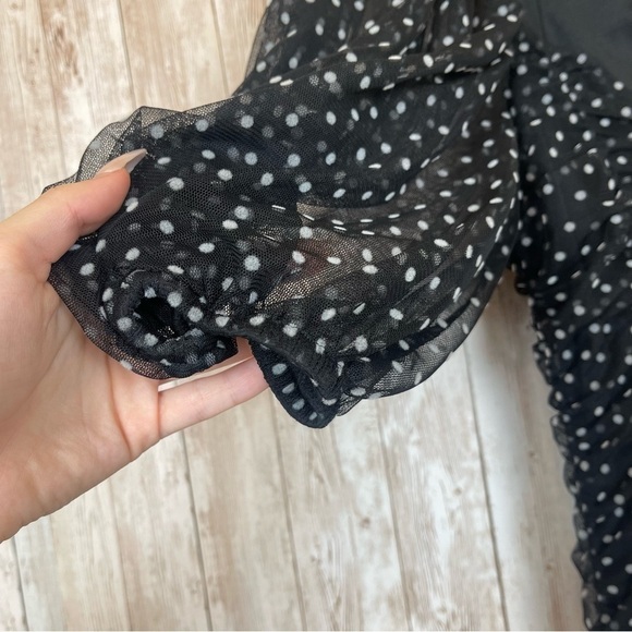Zara Polka Dot Tulle Puff Sleeve Dress Size‎ Small Women - Picture 7 of 12